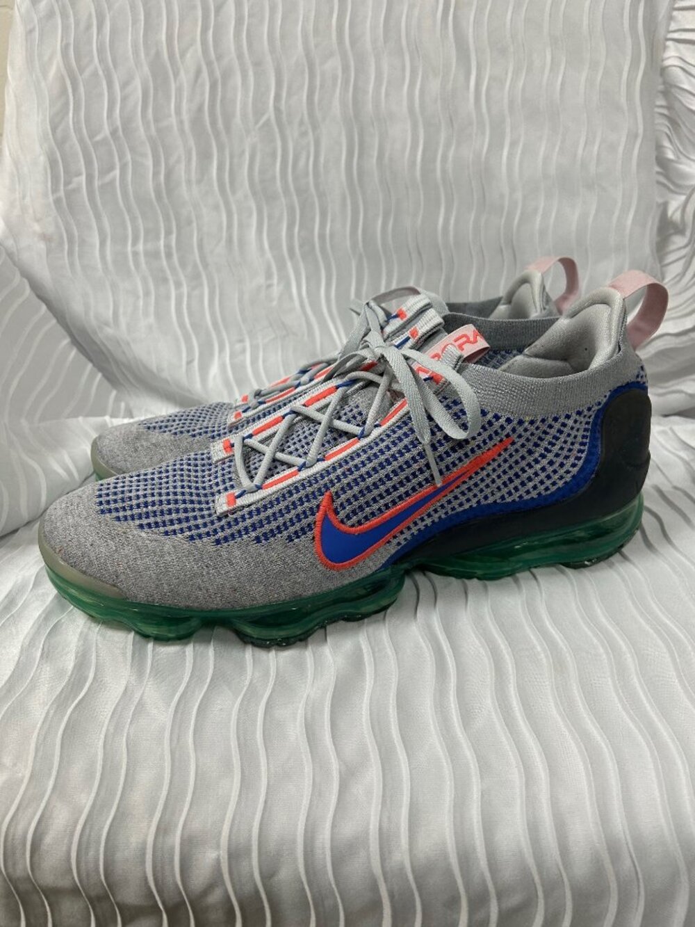 Nike Air VaporMax 2021 Flyknit Wolf Grey Medium Blue Size-13